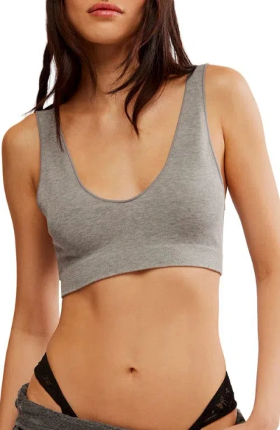 Free People Intimately Fp Rib Bralette In Heather Grey