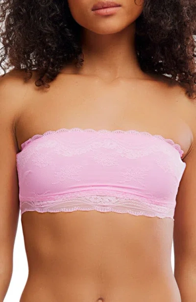 Free People Intimately Fp Spring Fever Strapless Lace Bralette In Pink