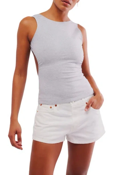 Free People Intimately Fp Wear It Out Backless Camisole In Heather Grey