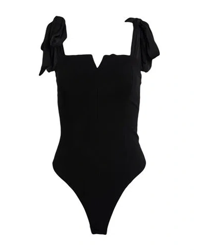 Free People Intimately Woman Bodysuit Black Size L Viscose, Elastane, Polyester In Brown