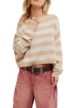 Free People Wtf Into The Pullover Sweater In Ivory Combo In Ivory Combo
