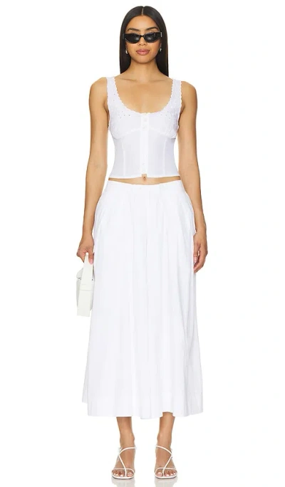 Free People Into You Eyelet Pant Set In White