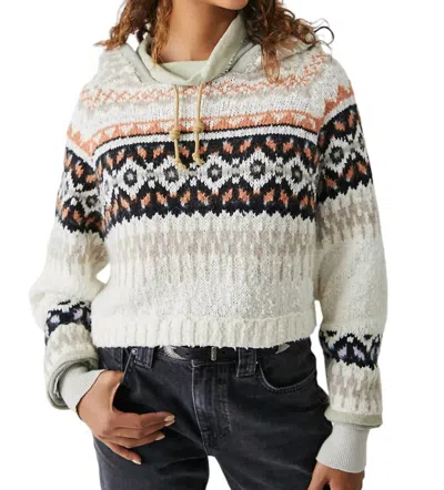 Free People Inverness Hoodie In Oatmeal Spice Combo In Multi