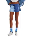 Free People Invigorate Colorblocked Shorts In Blue
