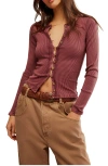 Free People Its On Cardi Top In Wild Ginger