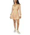 Free People It Takes Two Dress Womens Ivory Geometric V-neck A-line Jdm578 In Multi