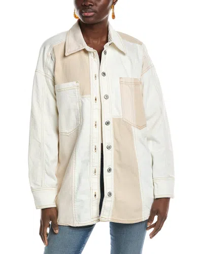 Free People Ivory Mountain Roads Shirt In Beige