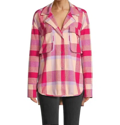 Free People Izzie Cargo Shirt In Red In Pink