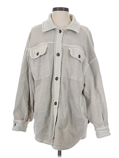 Pre-owned Free People Jacket In Gray