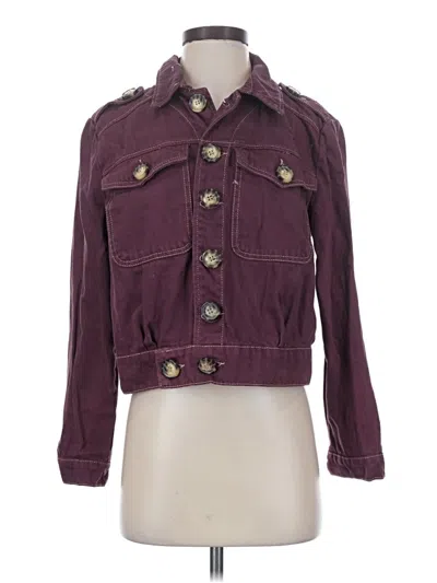 Pre-owned Free People Jacket In Purple