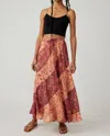 Free People Jackie Maxi Skirt In Brick Combo In Brown