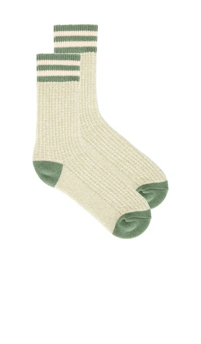 Free People Jackson Cozy Stripe Socks In Sage