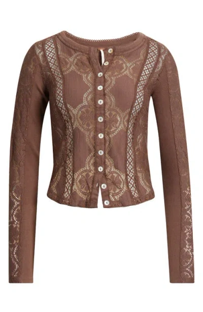 Free People Jae Button-up Top In Brown