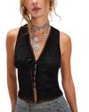Free People Jaida Vest In Black