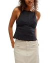 Free People James Open Back Camisole In Black