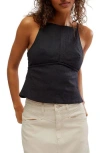 Free People James Open Back Camisole In Black