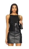 Free People James Sequin Tank In Black Combo
