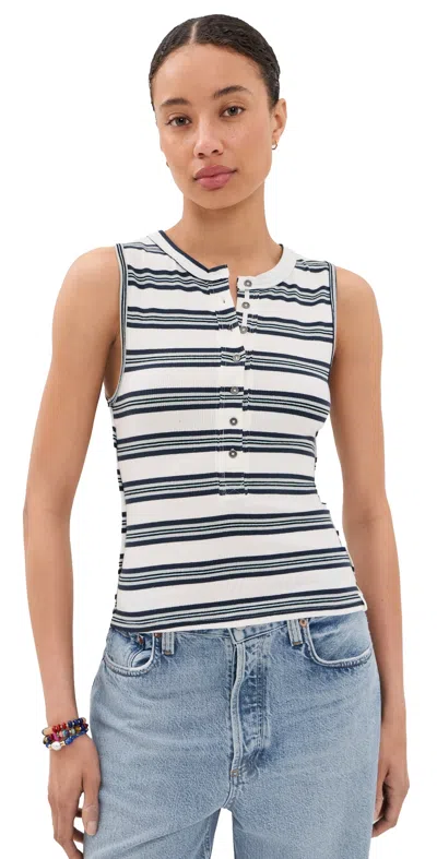 Free People Jamie Henley Stripe Tank White Combo In Multi