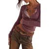 Free People Jamie Henley Top In Red Bark