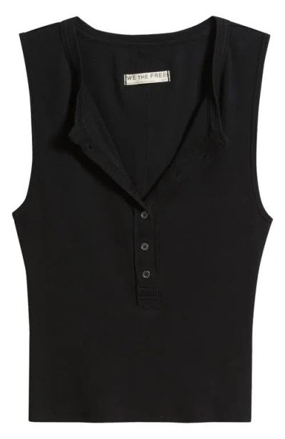 Free People Jamie Rib Tank In Black