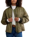 Free People Jax Washed Bomber Jacket In Green