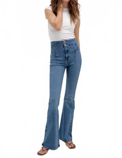 Free People Jayde Flare Jean In Sunbrust Blue