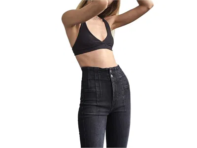 Free People Jayde Flare Jeans In Black