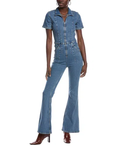Free People Jayde Flare Jumpsuit In Blue