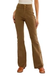 Free People Jayde Seamed Corduroy Flare Pants In Fir Green