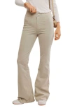 Free People Jayde Seamed Corduroy Flare Pants In Mineral Grey