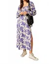 Free People Jaymes Midi Dress In Iris Combo In Multi