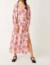 FREE PEOPLE JAYMES MIDI DRESS IN LILAC COMBO