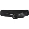 Free People Jericho Hip Leather Belt In Black