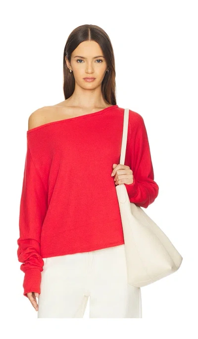Free People Jess Long Sleeve In Red