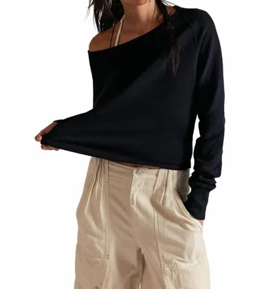 Free People Jess Long Sleeve Shirt In Black