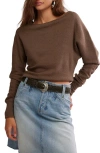 Free People Jess One-shoulder Thermal Top In Brown
