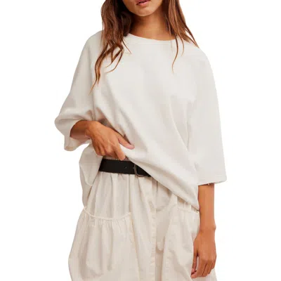 Free People Joah Oversize Cotton Blend T-shirt In White