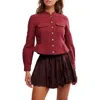 Free People Jocelyn Utility Cotton Jacket In Red