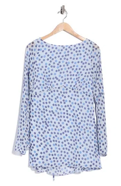 Free People Jolie Printed Minidress In Blue