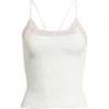 Free People Jules Lace Trim Seamless Crop Camisole In White