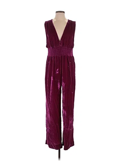 Pre-owned Free People Jumpsuit In Burgundy
