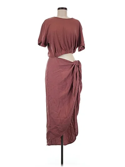 Pre-owned Free People Jumpsuit In Burgundy
