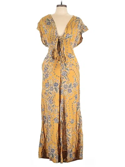 Pre-owned Free People Jumpsuit In Gold
