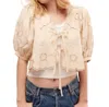 Free People June Embroidered Crop Top In White