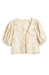 Free People June Embroidered Crop Top In Multi