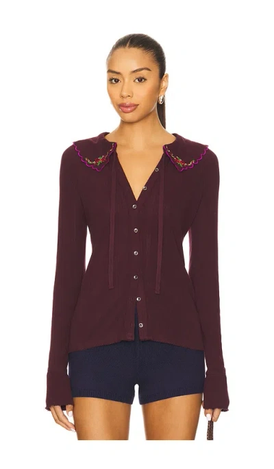 Free People Juniper Long Sleeve In Burgundy