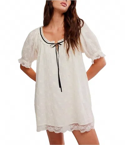 Free People Juno Mini Dress In Tea Black Combo In White