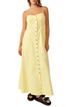 Free People Just Jill Sleeveless Maxi Dress In Yellow