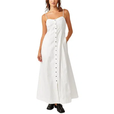 FREE PEOPLE JUST JILL WOMENS DENIM LONG MAXI DRESS