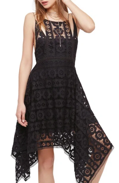 Free People Just Like Honey Lace Dress In Black
